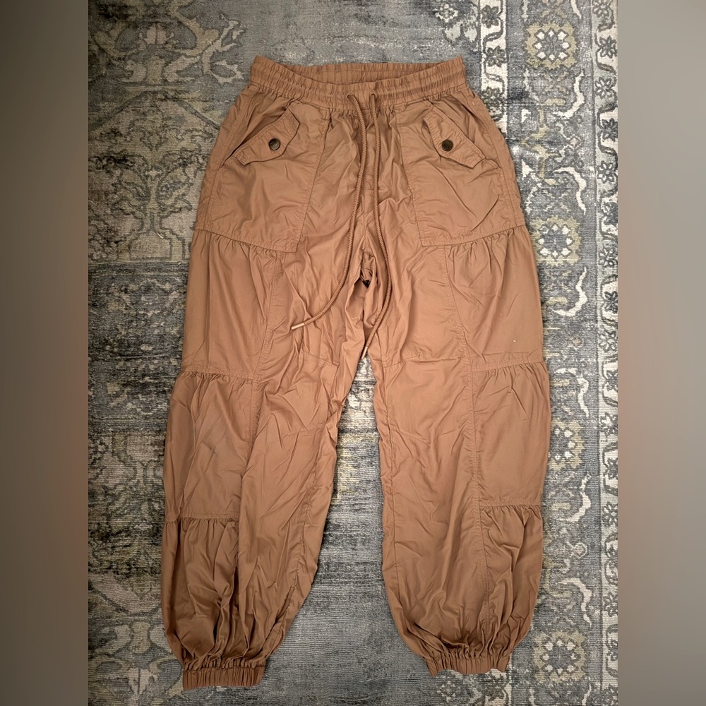 Free People Movement Tan Cargo Pants